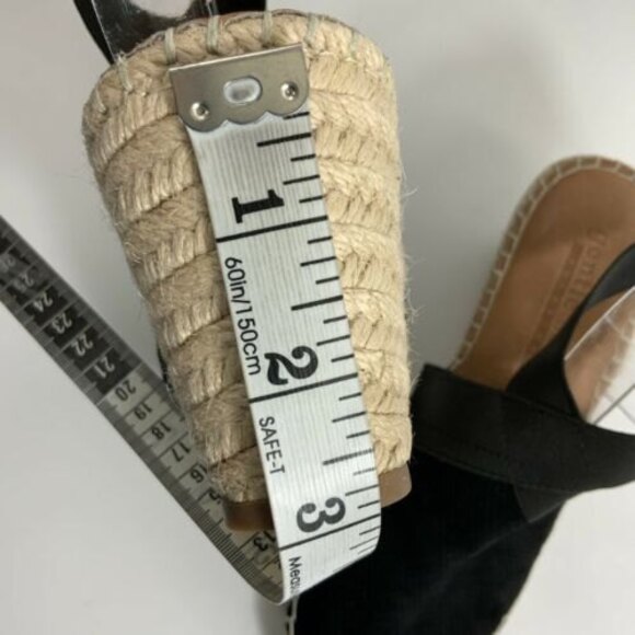 Gentle Souls Sandals Women Size 9.5M Black Espadrille Colleen Open-toe Wedge - Picture 8 of 11